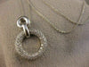 LARGE PAVE 1.20CT DIAMOND 14K WHITE GOLD LOVE CIRCLE PENDANT F/G VVS 20MM #16103