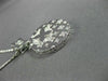 ANTIQUE 1.15CT DIAMOND 14K WHITE GOLD CROSS 3D CIRCULAR STAR BURST PENDANT 17742