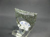 ESTATE 1.60CT ROUND DIAMOND 18KT WHITE GOLD 3D CLASSIC TWO ROW FUN BOAT RING