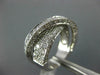 ESTATE WIDE 1.50CT DIAMOND 14KT WHITE GOLD 3D CRISS CROSS ANNIVERSARY RING #1040