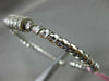 ESTATE 1.20CT DIAMOND 14K WHITE GOLD 3D MULTI ROW SWIRL FLEXIBLE BANGLE BRACELET