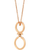 5.71CT MOCHA DIAMOND & AAA WHITE SMOKY TOPAZ 18K ROSE GOLD OVAL FLOATING PENDANT