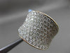 ESTATE MASSIVE 2.74CT DIAMOND 18KT YELLOW GOLD MULTI ROW 3D HEART FUN RING