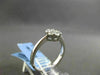 ESTATE LARGE .47CT DIAMOND 18KT WHITE GOLD FLOWER CLUSTER PROMISE RING BEAUTIFUL