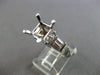 LARGE .40CT DIAMOND 14KT WHITE GOLD 3D ROUND & BAGUETTE SEMI MOUNT RING #28086