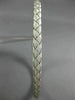 ESTATE 14KT WHITE GOLD 3D CLASSIC MESH WOVEN FLEXIBLE ITALIAN BANGLE BRACELET