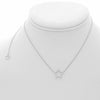ESTATE .21CT DIAMOND 14KT WHITE GOLD 3D ROUND CLASSIC HEART LOVE NECKLACE