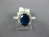 WIDE 2.63CT DIAMOND & AAA SAPPHIRE 14KT WHITE GOLD 3D OVAL HALO ENGAGEMENT RING