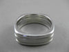 ESTATE 14K WHITE GOLD CLASSIC MATTE & SHINY WEDDING ANNIVERSARY BAND RING #23162