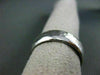 ESTATE WIDE 14KT WHITE GOLD MATTE & SHINY HAMMER LOOK MENS WEDDING RING BAND 612
