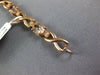 LONG 4.15CT DIAMOND & AAA MORGANITE 14K ROSE GOLD 3D OVAL X LOVE TENNIS BRACELET