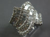 LARGE 3.52CT DIAMOND 18KT WHITE GOLD 3D ROUND & BAGUETTE SWIRL ANNIVERSARY RING