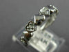 ESTATE .50CT DIAMOND 14KT WHITE GOLD MULTI HEART 3/4TH ETERNITY LOVE RING #20364