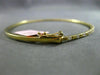 ESTATE .55CT DIAMOND 18KT YELLOW GOLD 3D ETOILE CLASSIC 2mm BANGLE BRACELET