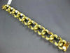 ESTATE WIDE & LONG 18KT WHITE & YELLOW GOLD 3D SOLID LINK BRACELET