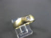 ESTATE .18CT DIAMOND 18KT WHITE & YELLOW GOLD SOLITAIRE BURNISH MEN RING  #11227