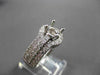 ESTATE LARGE 1.35CT DIAMOND 18KT WHITE GOLD 3D SEMI MOUNT INSERT RING #4770