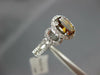 ESTATE 1.5CT WHITE & CHOCOLATE FANCY DIAMOND 14K WHITE GOLD OVAL ENGAGEMENT RING