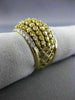 LARGE 3.12CT WHITE & FANCY YELLOW DIAMOND 18KT TWO TONE GOLD 3D ANNIVERSARY RING