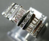 ESTATE WIDE 1.37CT DIAMOND 14K WHITE GOLD CLASSIC 3 ROW WEDDING ANNIVERSARY RING