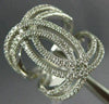 ESTATE LARGE .93CT DIAMOND 14KT WHITE GOLD 3D MULTI ROW INFINITY LOVE KNOT RING