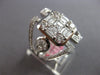 EXTRA LARGE 1.98CT DIAMOND 18KT WHITE GOLD 3D MULTI SHAPE SQUARE ENGAGEMENT RING