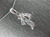 ESTATE .30CT DIAMOND 18K WHITE GOLD ROUND & BAGUETTE PALM TREE FLOATING PENDANT