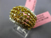 ESTATE LARGE 2.09CT 18KT WHITE AND FANCY YELLOW GOLD 3D WEDDING ANNIVERSARY RING