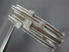 WIDE .90CT DIAMOND 14KT WHITE GOLD MULTI ROW MESH FLEXIBLE CUFF BANGLE BRACELET