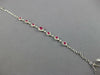 ESTATE 2.41CT DIAMOND & AAA RUBY 18KT WHITE GOLD OVAL HALO CLASSIC LOVE BRACELET