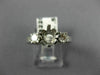 ANTIQUE .50CT DIAMOND 14KT WHITE GOLD 3 STONE SEMI MOUNT ENGAGEMENT RING #16334