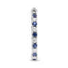 1.73CT DIAMOND & AAA SAPPHIRE 14K WHITE GOLD 3D INSIDE OUT HOOP HANGING EARRINGS