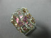 EXTRA LARGE 3.15CT WHITE & PINK DIAMOND 18K WHITE & ROSE GOLD ANNIVERSARY RING