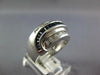 LARGE 1.79CT DIAMOND & AAA SAPPHIRE 14KT WHITE GOLD MULTI ROW ANNIVERSARY RING