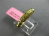 ESTATE .30CT FANCY YELLOW DIAMOND 18KT YELLOW GOLD 3 ROW PAVE ANNIVERSARY RING
