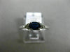 ESTATE .71CT DIAMOND & AAA OVAL SAPPHIRE 14KT WHITE GOLD FRIENDSHIP PROMISE RING