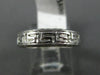 ESTATE 18KT WHITE GOLD 3D GREEK KEY FILIGREE WEDDING ANNIVERSARY RING #1516
