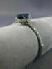 ESTATE .66CT DIAMOND & AAA SAPPHIRE 14K WHITE GOLD PEAR SHAPE 3D ENGAGEMENT RING