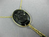 ESTATE LARGE AAA ONYX 14K YELLOW GOLD DOUBLE ROMAN SOLDIER LARIAT CAMEO NECKLACE
