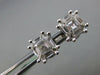 ESTATE .49CT DIAMOND 18KT WHITE GOLD 3D BAGUETTE OCTAGON INVISIBLE STUD EARRINGS