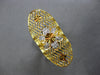 EXTRA LARGE 22K 2 TONE GOLD 3D HANDCRAFTED DIAMOND CUT OPEN FILIGREE RING #28204