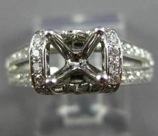 ESTATE .50CT ROUND DIAMOND 14KT WHITE GOLD 3D 4 PRONG SEMI MOUNT ENGAGEMENT RING