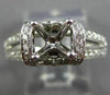 ESTATE .50CT ROUND DIAMOND 14KT WHITE GOLD 3D 4 PRONG SEMI MOUNT ENGAGEMENT RING