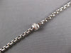 ESTATE LONG .10CT DIAMOND 14KT WHITE GOLD 3D CLASSIC BARREL LOVE BRACELET