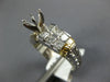 ESTATE 1.04CT DIAMOND 14KT WHITE GOLD PRINCESS ROUND SEMI MOUNT ENGAGEMENT RING
