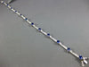 ESTATE 4.08CT DIAMOND & AAA SAPPHIRE 18KT WHITE GOLD ROUND 3mm TENNIS BRACELET