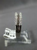 .45CT DIAMOND 14KT WHITE GOLD 3D ROUND & BAGUETTE 3 ROW WEDDING ANNIVERSARY RING