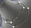 EXTRA LONG .25CT DIAMOND & AAA SOUTH SEA PEARL 14KT ROSE GOLD FUN LOVE NECKLACE