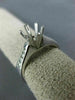 ESTATE .25CT DIAMOND 18K WHITE GOLD 3D CHANNEL SEMI MOUNT ENGAGEMENT RING #11827