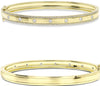 WIDE .66CT DIAMOND 14KT YELLOW GOLD 3D ROUND ETOILE 7 STONE CUFF BANGLE BRACELET
